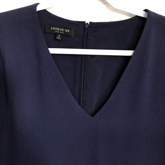 Lafayette 148 New York Womens Kenna Dress 3/4 Sleeves Knee-Length Medium D - Picture 3 of 9